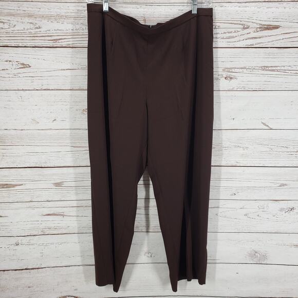 Jessica Howard New Tan Brown Faux Leather Suede 3Pcs. Jacket Pants Size 18 - Picture 9 of 12